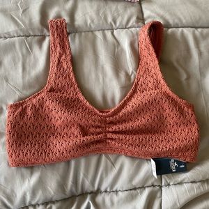 Hollister Crochet Ruched Scoop Bikini Top
